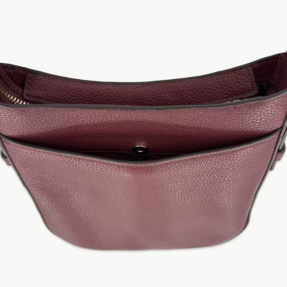 Kate Spade Leila North South Leather Crossbody OS Sherrywood Minimalist Classic - Picture 11 of 16